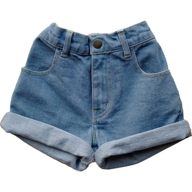 The Simple Folk | Denim Short, Light (Blue, Size 3-4Y) | Maisonette | Maisonette