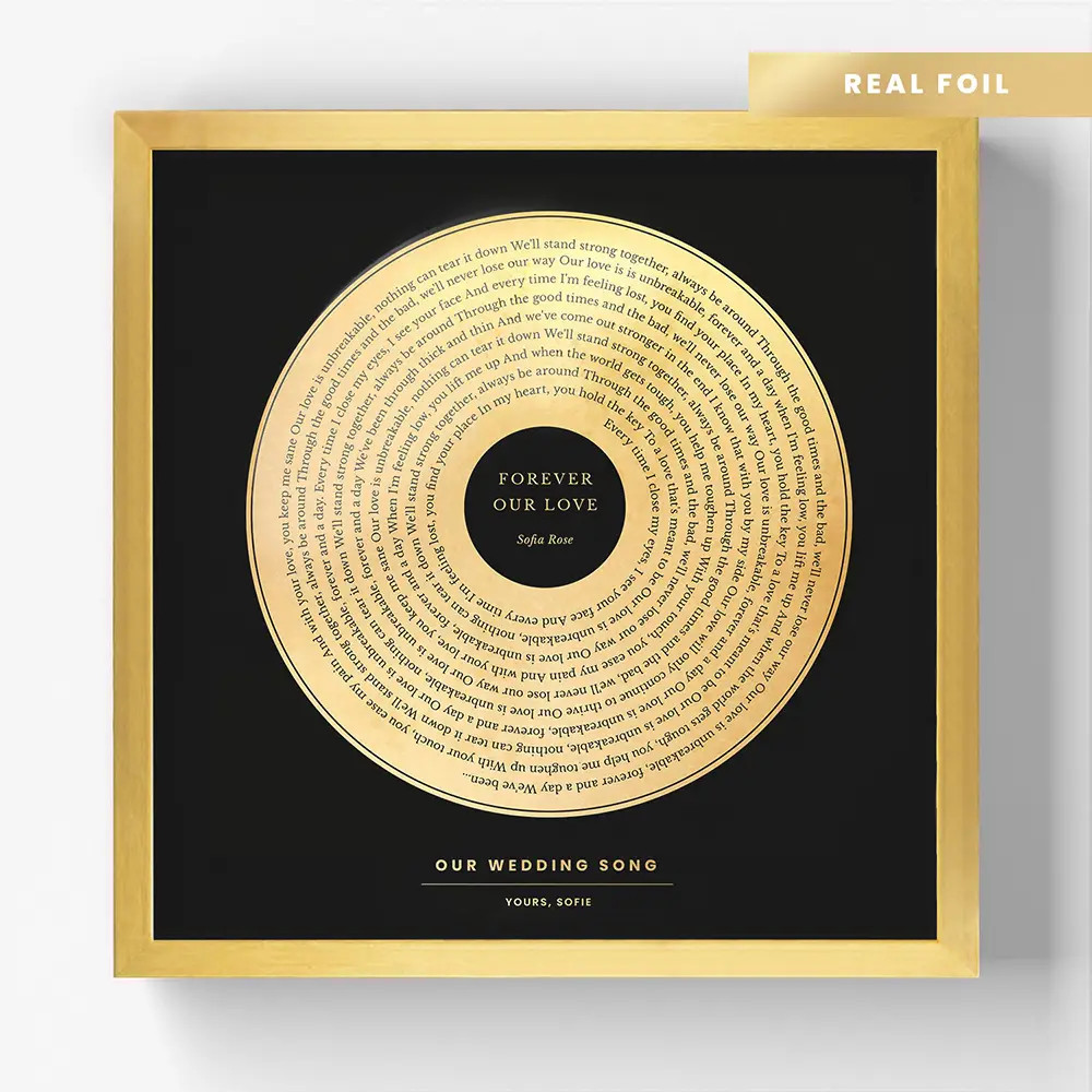 Golden Verse - Personalized Song Lyrics in Foil | Lime & Lou (US)