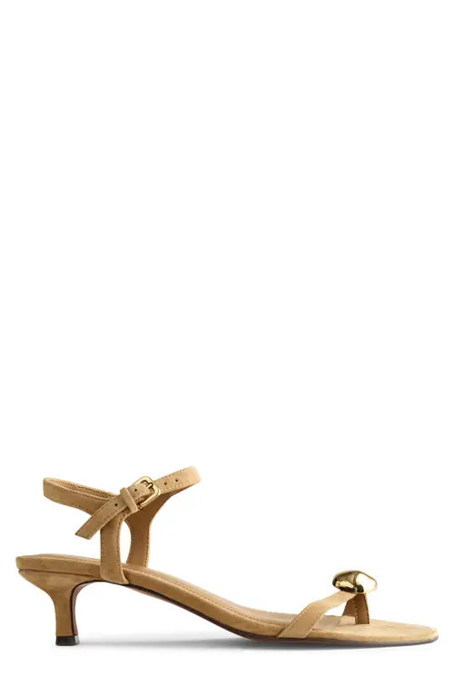 Madewell The Mila Organic Hardware Ankle Strap Sandal in Field Khaki at Nordstrom, Size 5 | Nordstrom
