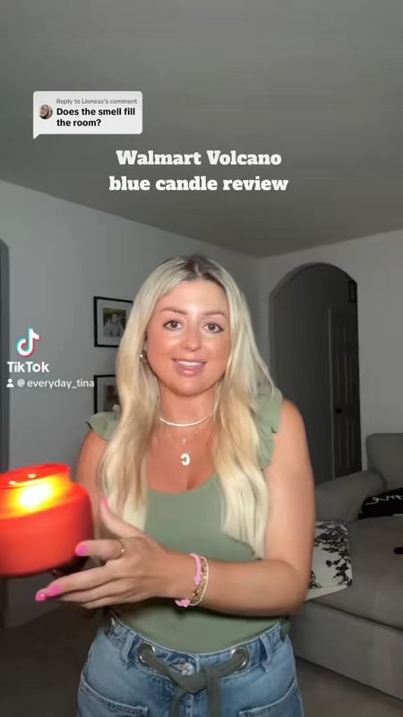 Walmart volcano blue candle review! 

#LTKFindsUnder100 #LTKGiftGuide #LTKHome