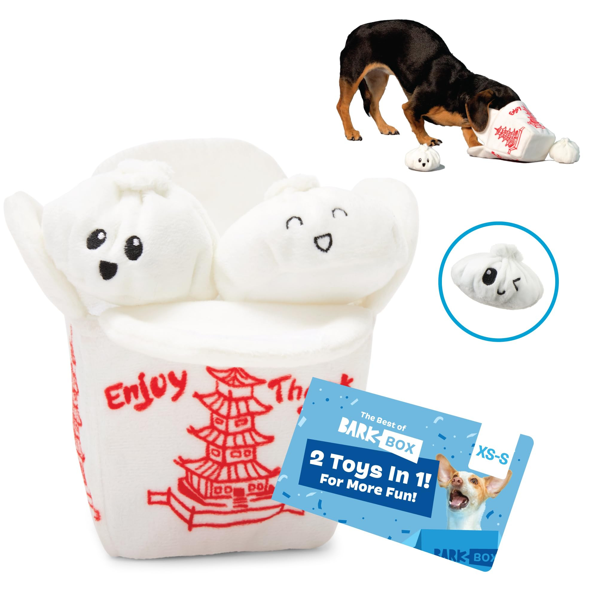 Barkbox Dog Toy 2 in 1 Interactive, Plush Exterior Material & Squeaker, Tearable Dog Toy with Squ... | Amazon (US)