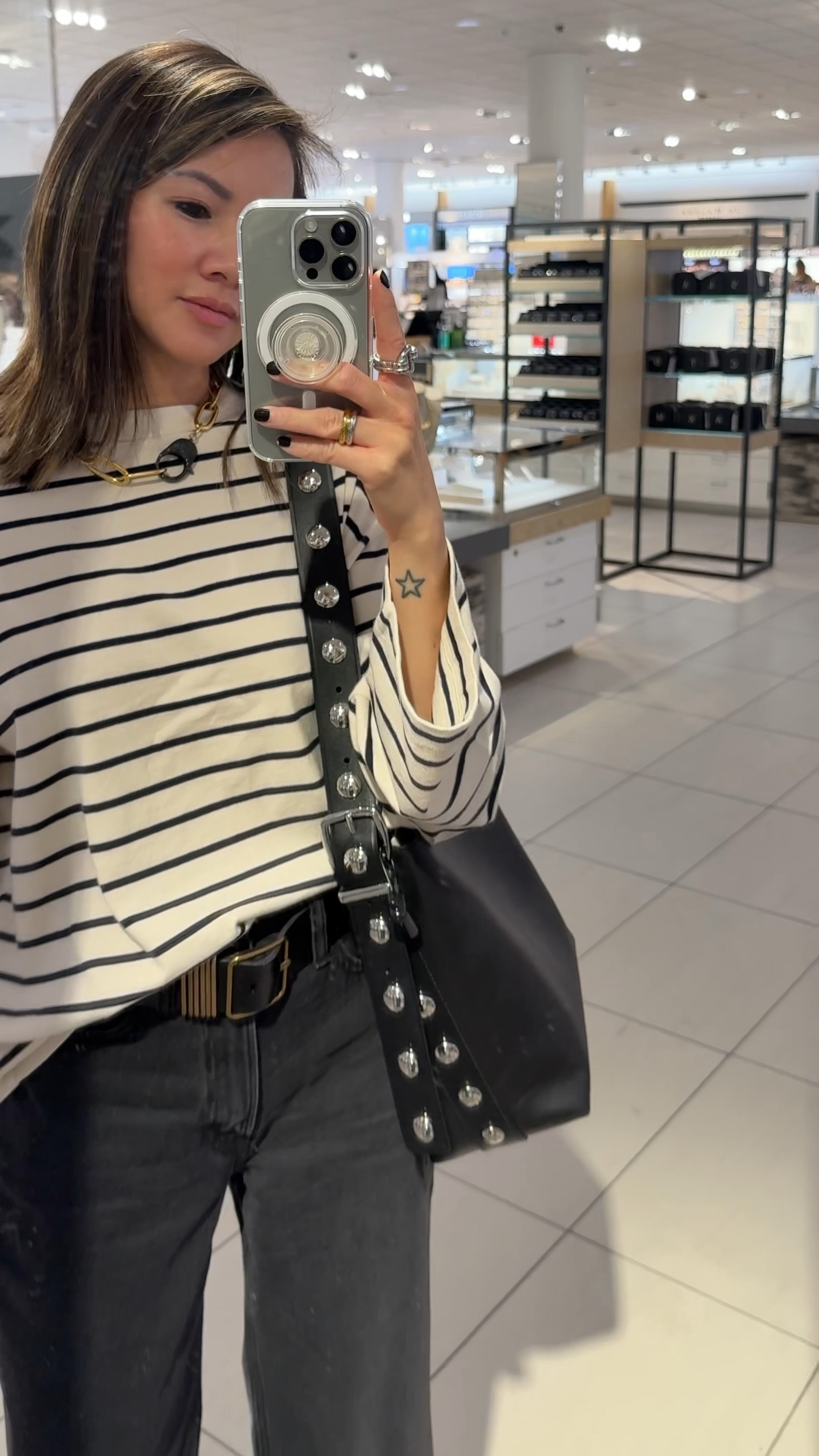 This studded tote bag is so good! It’s so soft and can hold so much inside. You can adjust the strap to wear it on your shoulders or crossbody. Love the silver hardware. It’s my new everyday carryall. Comes without the studs and in other colors too. It’s 40% off right now. Use code: MADEBETTER. Would make a chic holiday gift for her. 

Gifts for her, gift guide, gift ideas for her, tote bag, purse, Black Friday sale, The Stylizt 




#LTKGiftGuide #LTKItBag #LTKCyberWeek