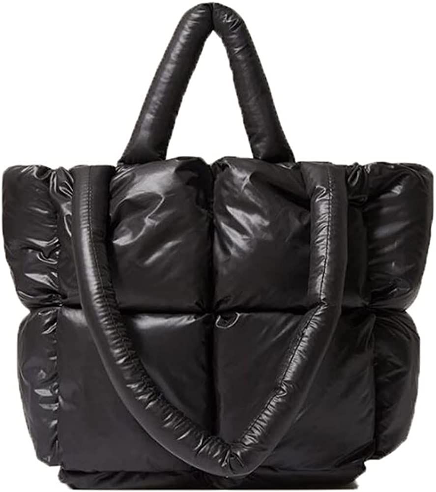 Lightweight Puffer Tote Purse Quilted Women Luxury Handbag Soft Shoulder Bag | Walmart (US)