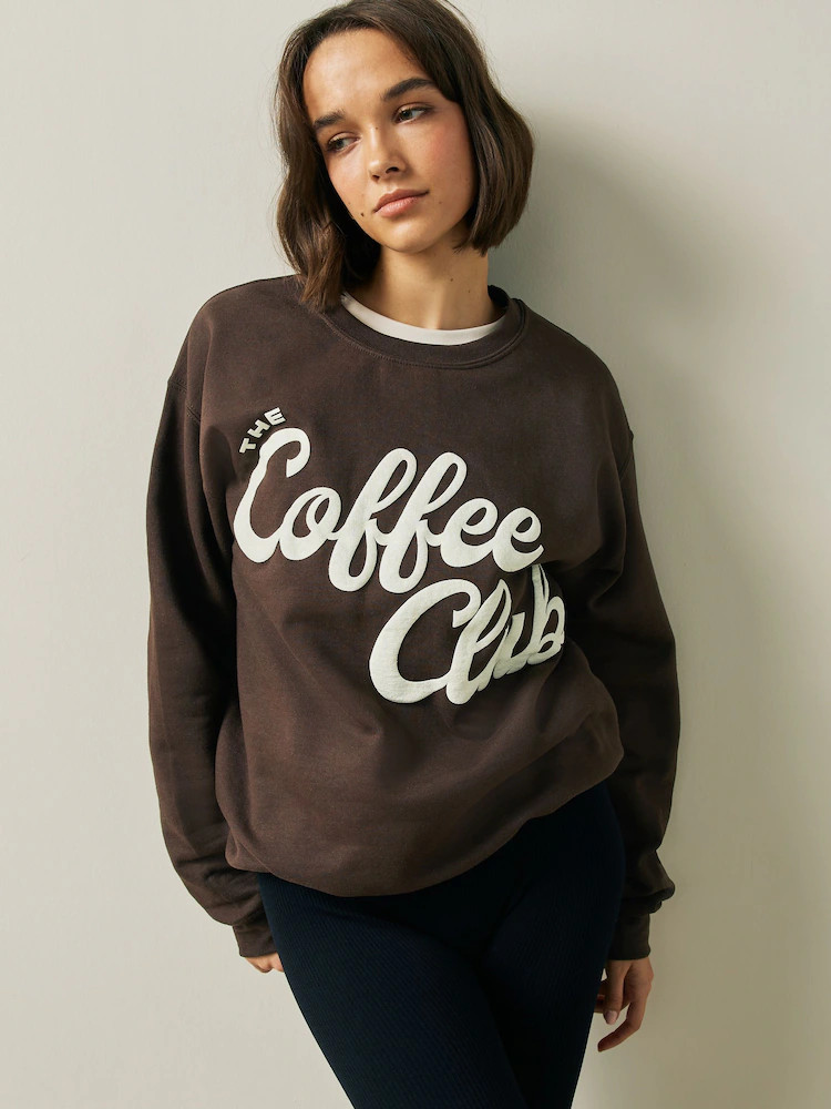 Chocolate Brown Coffee Club Sweatshirt | Next US