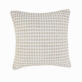 Interwoven Ivory / Tan Striped Soft Poly-Fill 20 in. x 20 in. Indoor Throw Pillow 7358A9084D9348 ... | The Home Depot