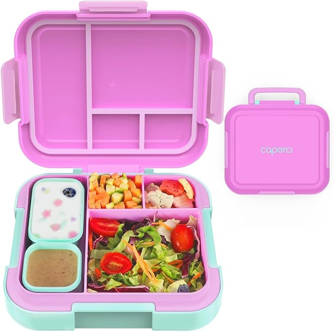 Caperci Bento Box for Kids - 4.8 Cups Lunch Box with 2 Modular Containers - 4 Compartments Lunch ... | Amazon (US)