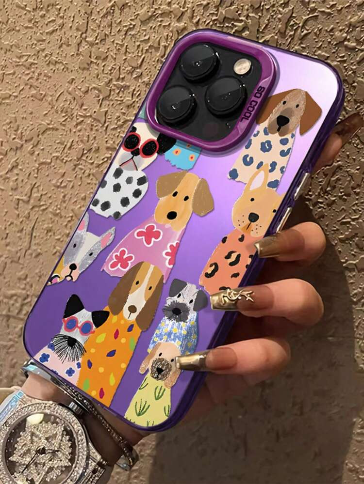 Painting Puppy Pattern Compatible With Apple Phone 13/17/11/12/15/14/16/ProMax/Pro/Plus/Xs Max/XS... | SHEIN