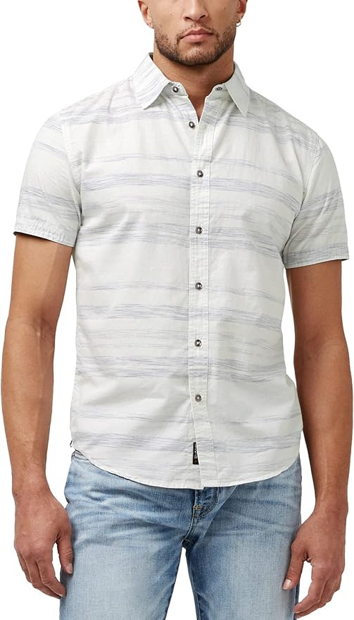 Buffalo David Bitton Men's Short Sleeve Printed Button Down | Amazon (US)