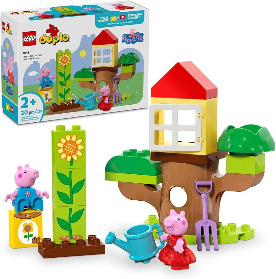 LEGO DUPLO Peppa Pig Garden and Tree House Toddler Toy, Building Block Learning Set for Preschool... | Amazon (US)