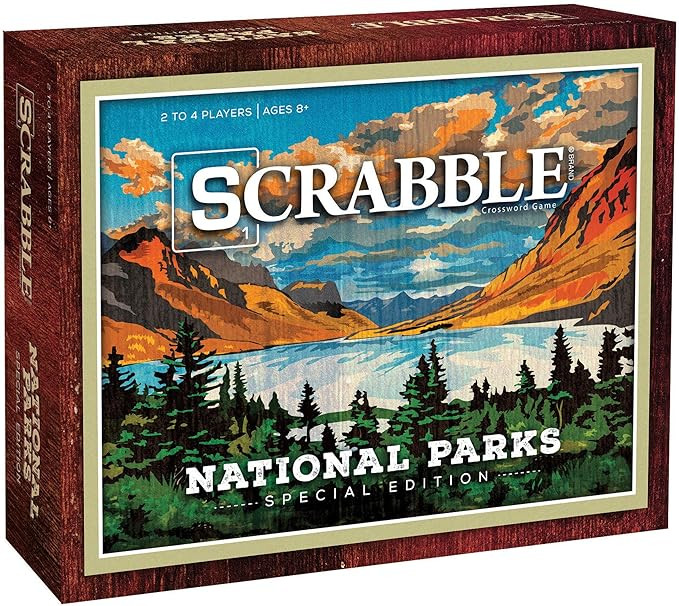 USAOPOLY Scrabble: National Parks | Ages 8+ | 2-4 Players | 1 Set, Brown | Amazon (US)