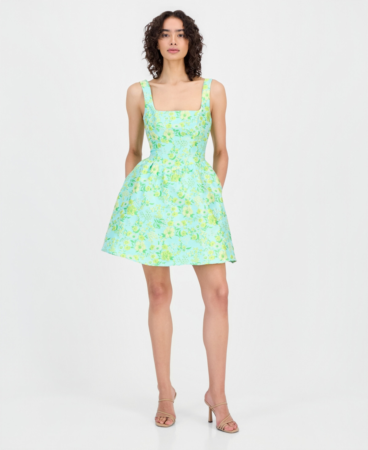 Sam Edelman Women's Spring Garden Fit & Flare Mini Dress - Spring Garden | Macy's