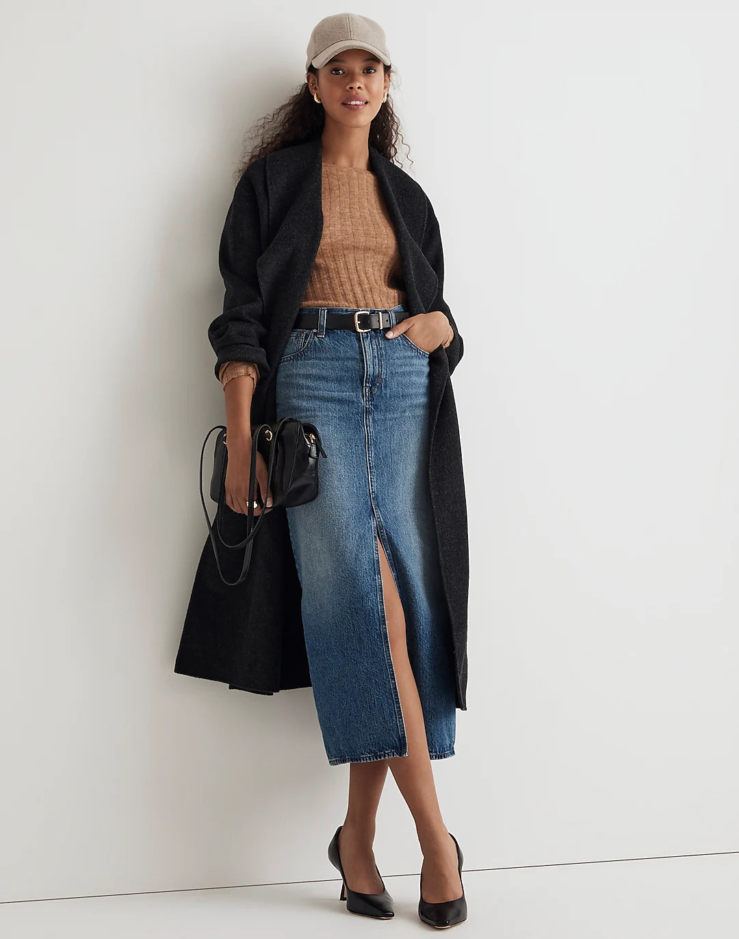 Denim Mid-Rise Maxi Skirt in Pratt Wash | Madewell