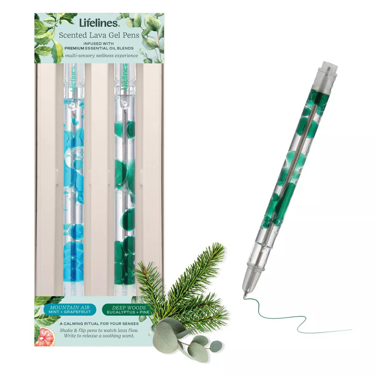Lifelines 2pk Scented Lava Pen Set Blue/ Green | Target