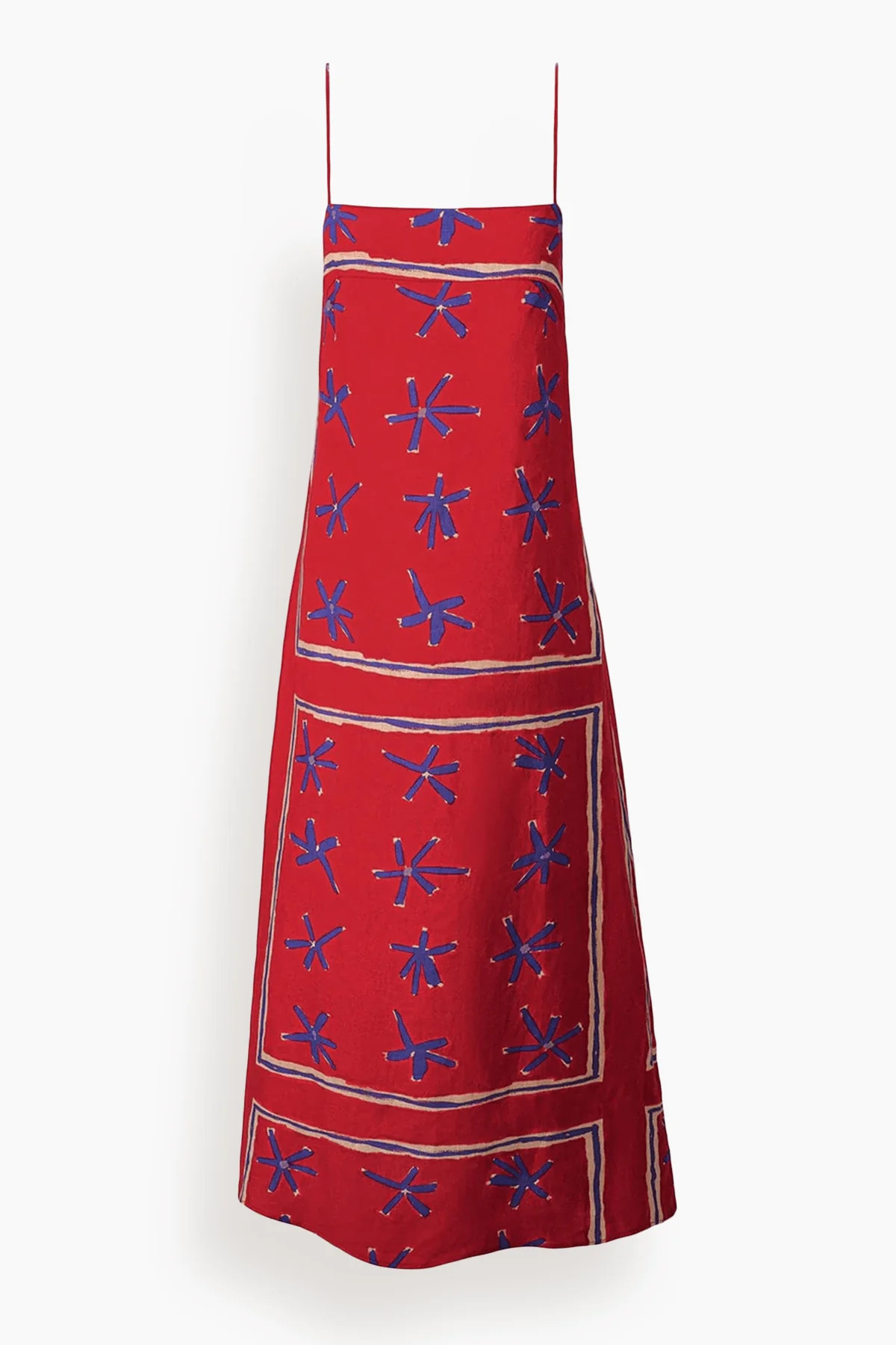 Laura Linen Dress in Painted Foulard | Hampden Clothing