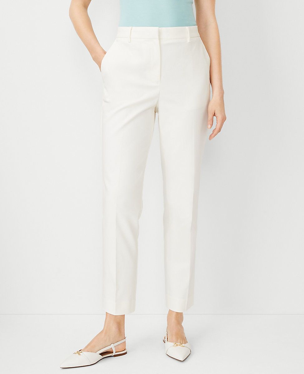 The High Rise Eva Ankle Pant in Stretch Cotton | Ann Taylor (US)