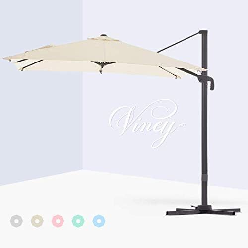 VINEY Bistro Square Patio Offset Umbrella, Outdoor Aluminum Cantilever Umbrella Solution Dyed Fab... | Amazon (US)