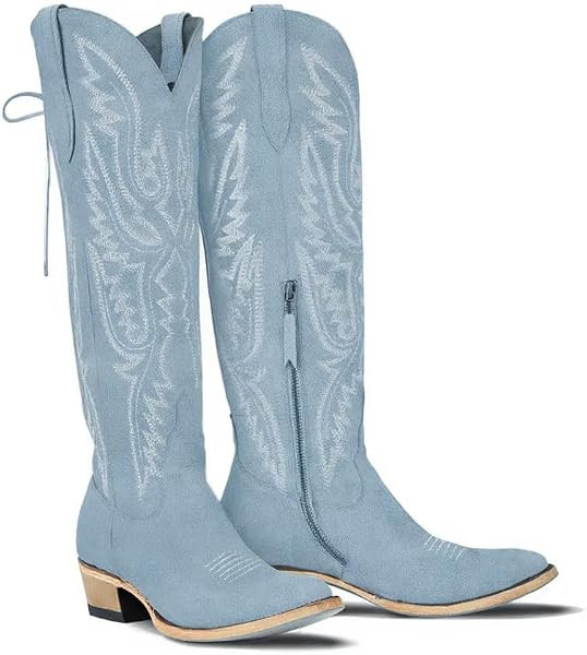 MissHeel Over the Knee Cowboy Boots for Women Adjustable Thigh High Cowgirl Boots | Amazon (US)