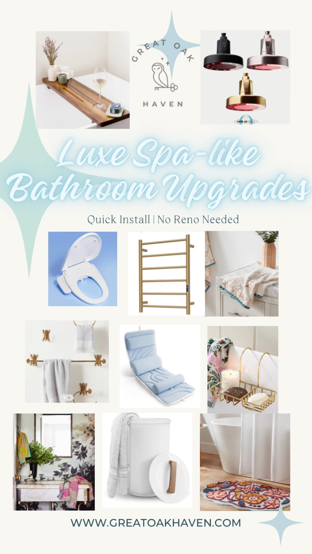 ✨Quick upgrades for your Bathroom that will make it feel super luxe in no time. 

🧖‍♀️ Grab them while there on sale to give your self-care routine a serious glow-up!

🩵 Follow along in @greatoakhaven on Insta for more or book your virtual interiors design project through greatoakhaven@gmail.com

#LTKselfcare #LTKHome #LTKSaleAlert