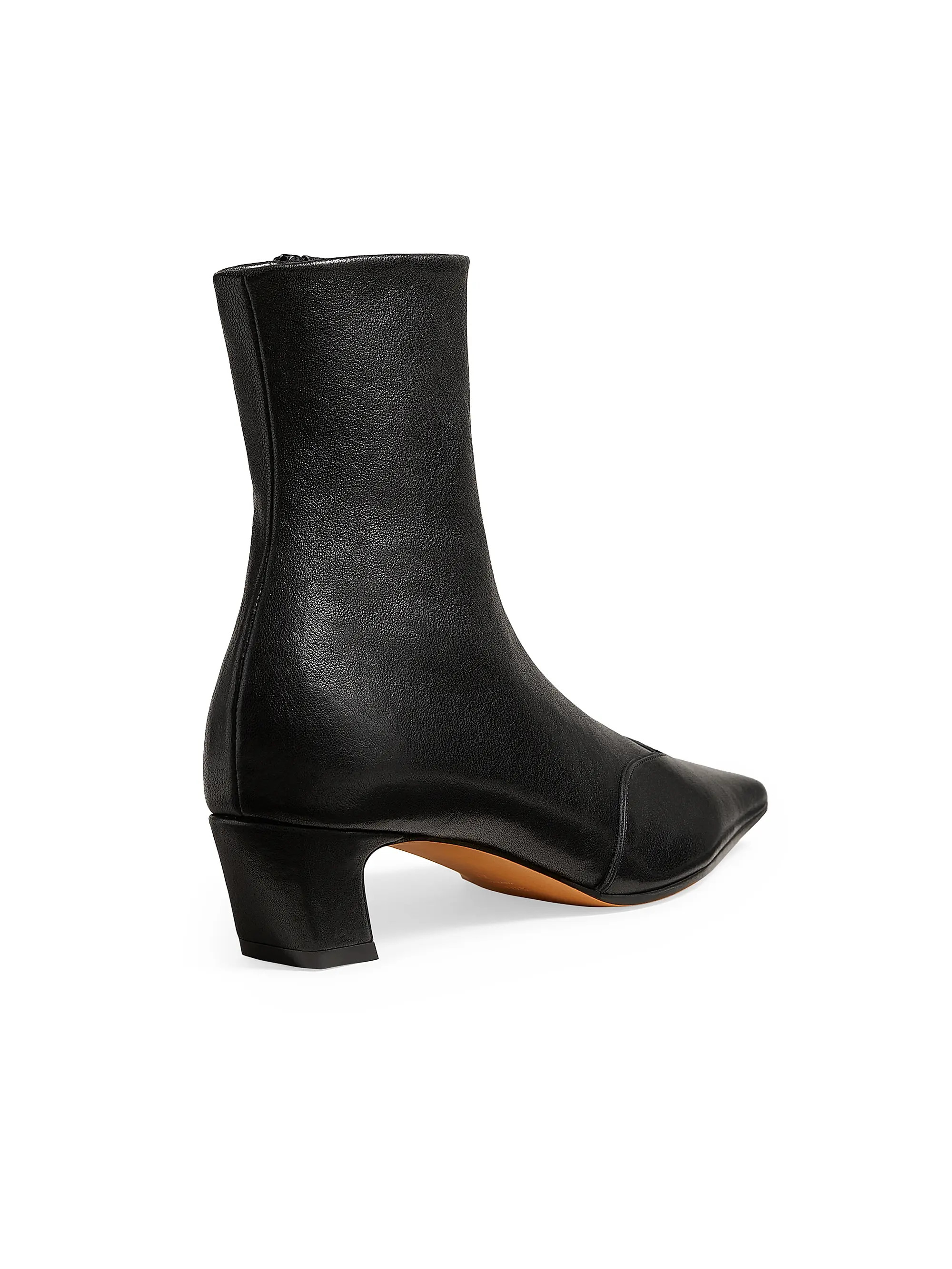 Khaite Nevada 40MM Leather Ankle Boots | Saks Fifth Avenue | Saks Fifth Avenue