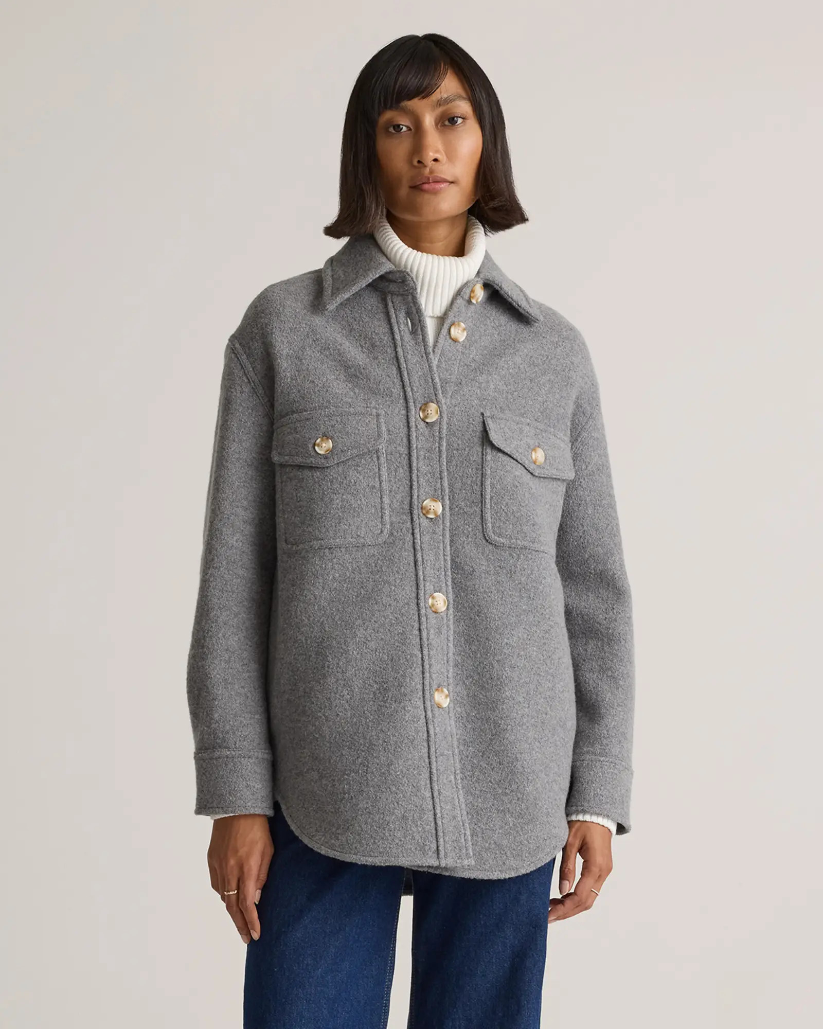 100% Merino Wool Shirt Jacket | Quince