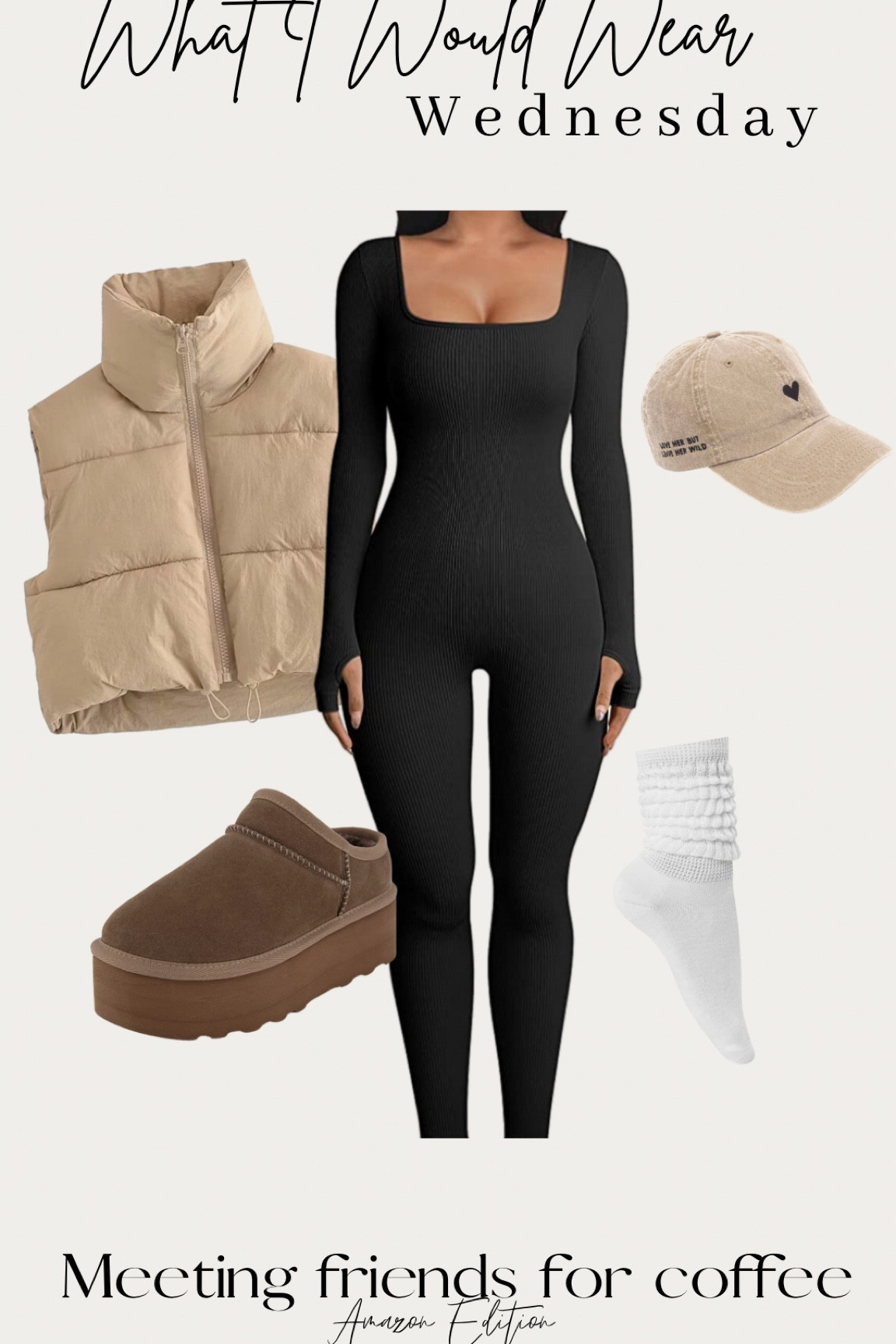 What I would wear to grab coffee with friends! Everything is from #Amazon! Obsessed with these #Ugg inspired boots too! 

#LTKFind #LTKshoecrush #LTKstyletip