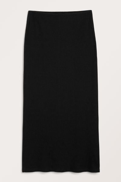 Ribbed tight maxi pencil skirt - Zwart - DAMES | H&M NL | H&M (DE, AT, CH, NL, FI)