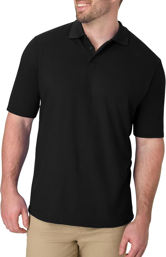 Hanes Men\u2019s X-Temp Short Sleeve Polo Shirt, Midweight Men's Shirt | Amazon (US)
