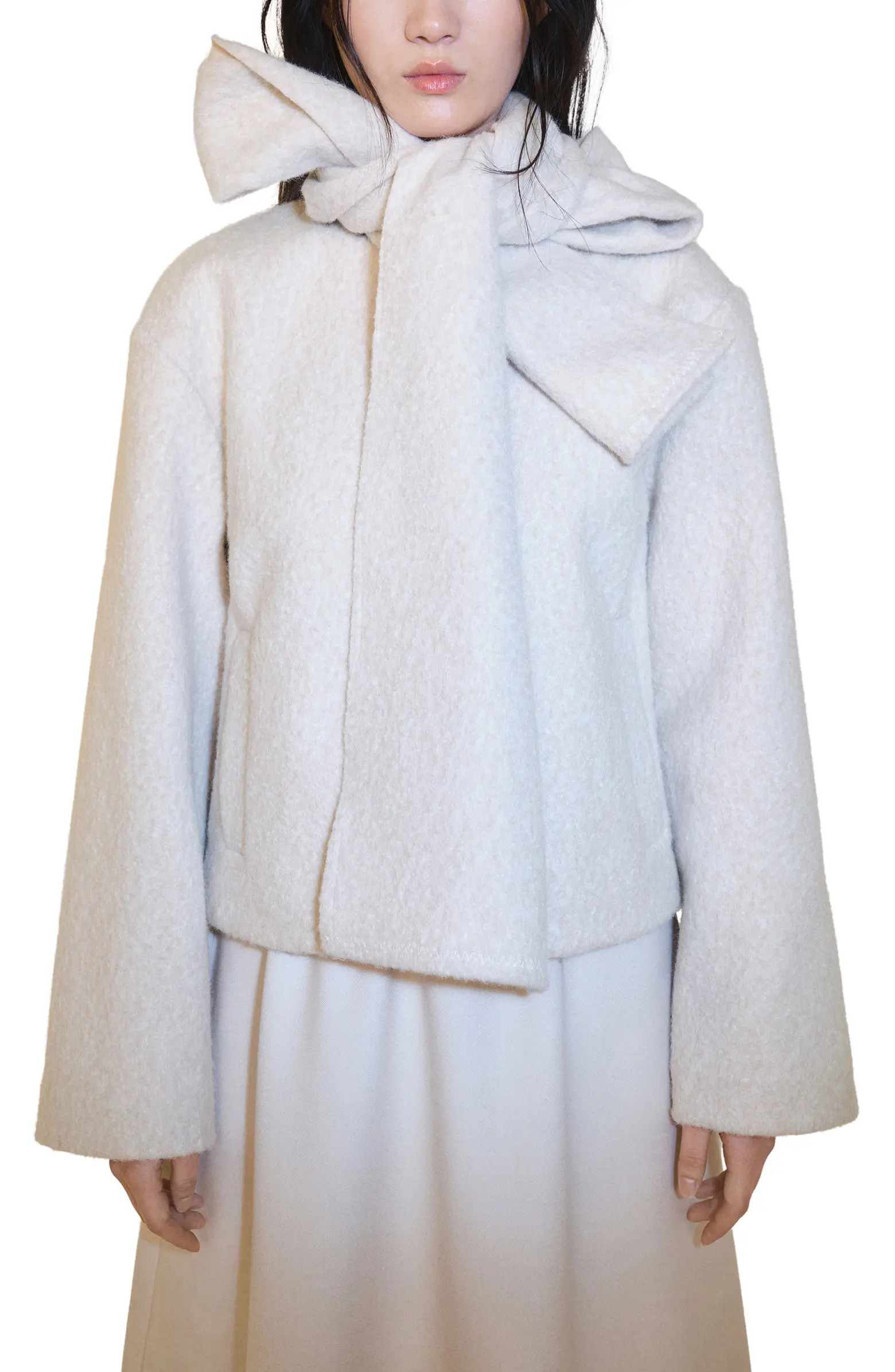 Jacket with Removable Scarf | Nordstrom