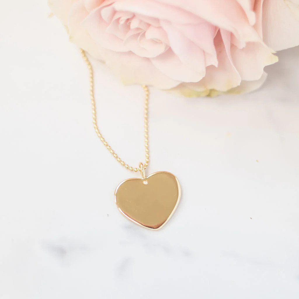 Small Heart Necklace | Monogram Mary