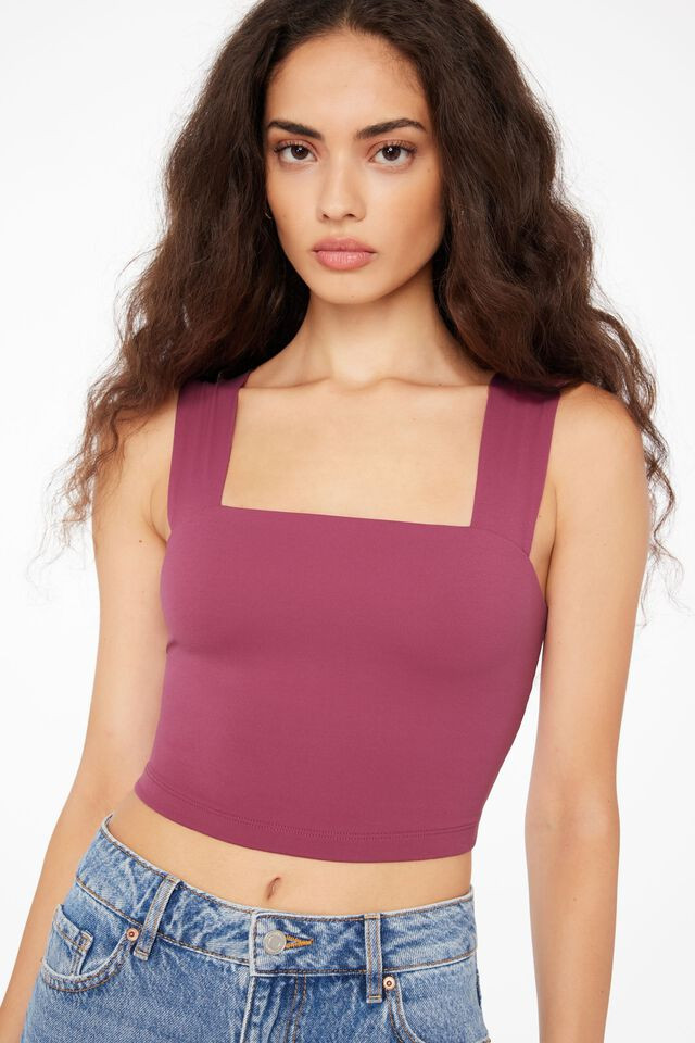 Lota Sculpt Square Neck Tank Top | Dynamite Clothing