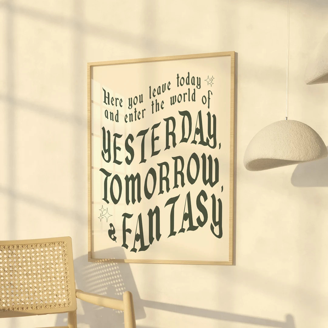 Yesterday Tomorrow Fantasy Anaheim Poster Wall Art Digital Download - Etsy | Etsy (US)