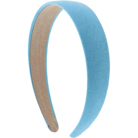 Motique Accessories 1 inch Wide Suede like Headband Solid Hair Band for Women and Girls (Light Bl... | Walmart (US)