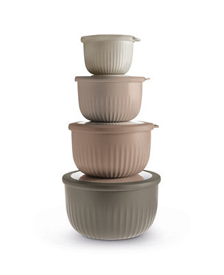 8-Pc. Round Nesting Bowl Set with Lids | Macy's