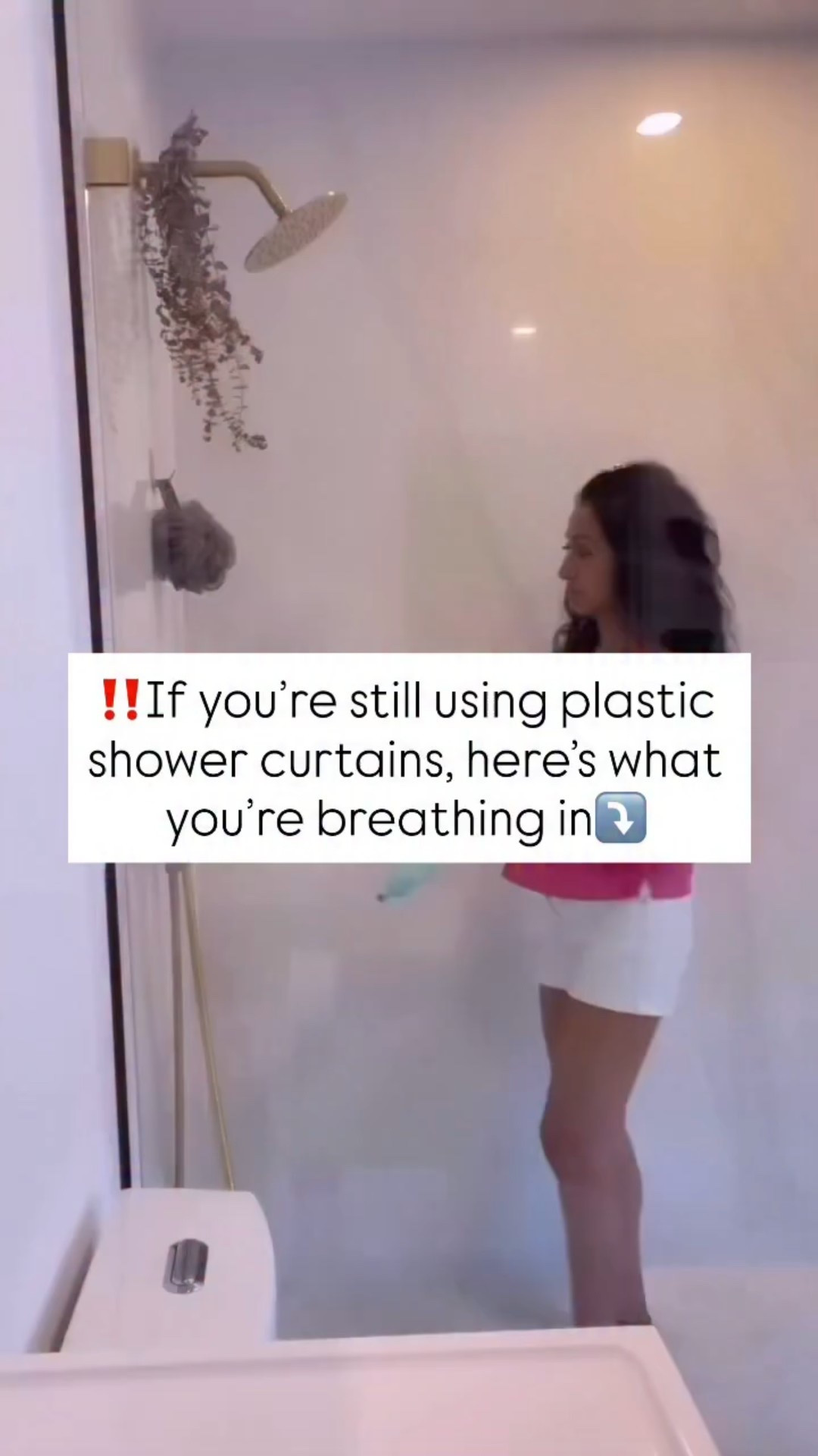 ‼️Comment below “SHOWER” for toxinfree & plasticfree shower curtains options ⤵️⤵️⤵️

You know that “new shower curtain” smell? It’s also the characteristic smell of inflatable toys and kids pools? It’s actually harming your health⤵️⤵️⤵️

What actually causes that smell? It’s the release of volatile organic compounds or VOC that’s released from PVC plastic liners!

❌Here’s the scary part: “new PVC shower curtain will release VOCs that exceed the guidelines for indoor air quality established by the U.S. Green Building Council”

Oh and that’s when they’re NOT ‼️heated or steamed by a shower (which increases concentrations!)

Is PVC-free enough? Ditch plastic altogether! You’re better off with options such as organic cloth or adding glass doors instead (which we did)

❤️Follow @thatchiromama for more wellness tips + links 🤗

.
.
.
#toxinfree #nontoxic #nontoxicliving #toxinfreehome #shower