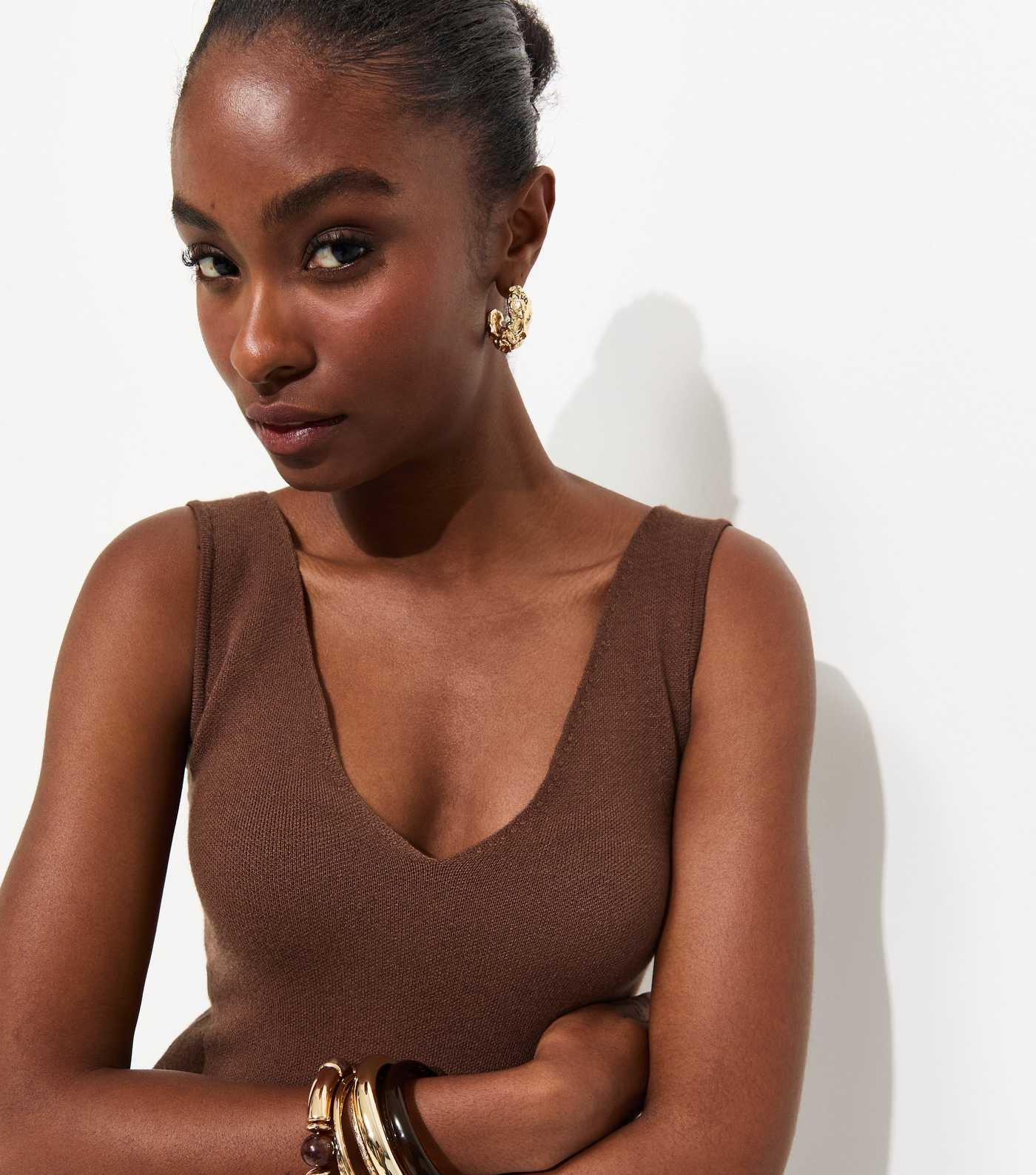 Brown Compact Tassel Hem Mini Dress | New Look | New Look (UK)
