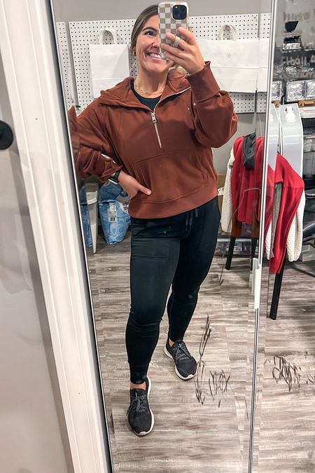 The best lulu dupe and THE best Aerie joggers!!! 
Sweater runs TTS but I sized up for a looser fit- medium
Joggers TTS- short small
JOGGERS ARE STILL ON SALE!!!!

#LTKfindsunder50