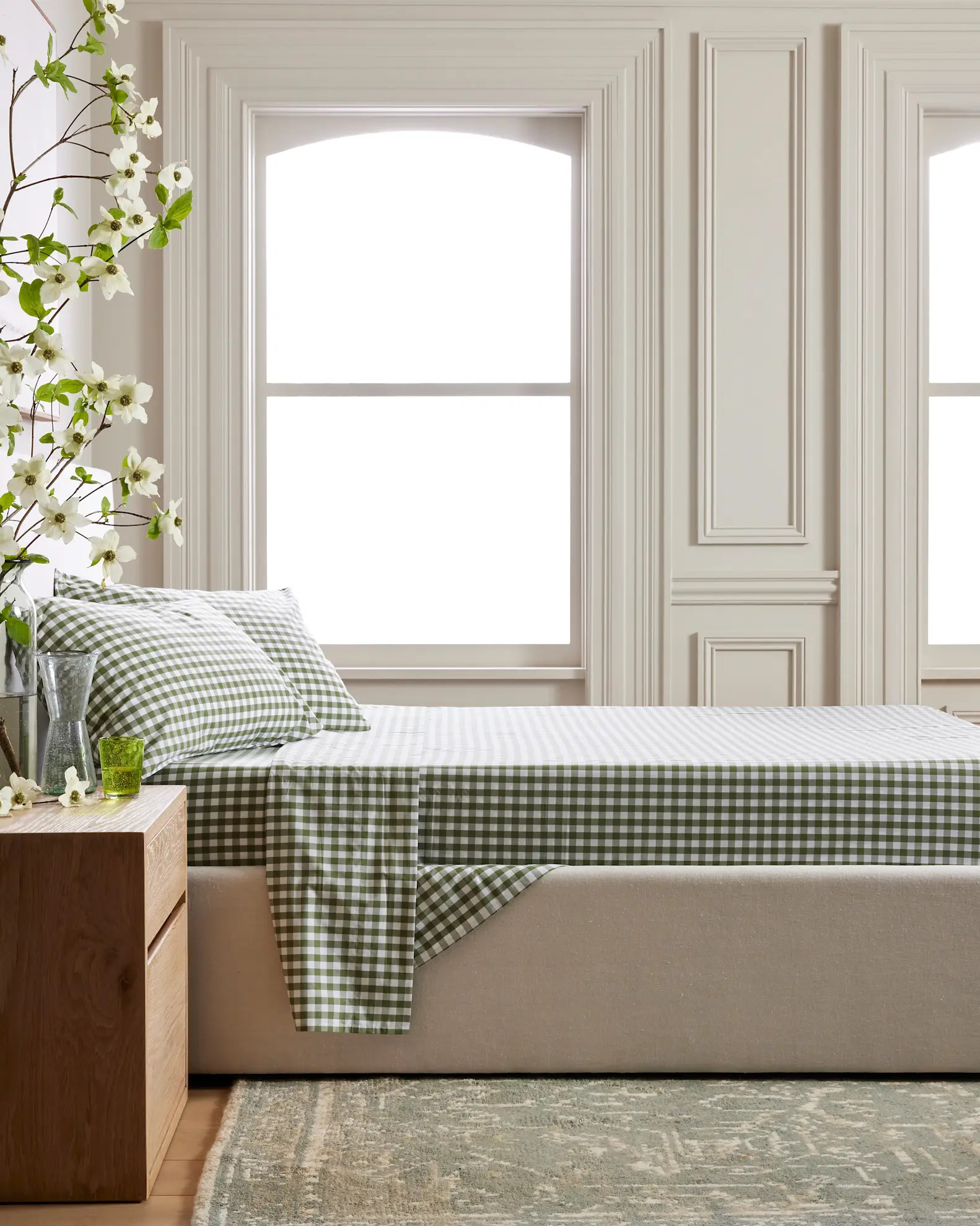 Classic Organic Percale Gingham Sheet Set | Quince