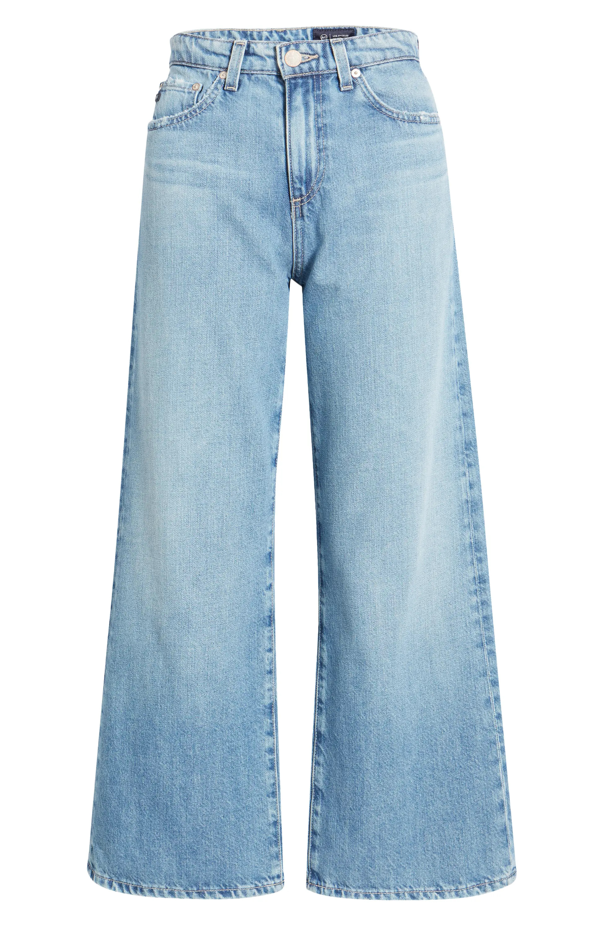 Saige High Waist Ankle Wide Leg Jeans | Nordstrom