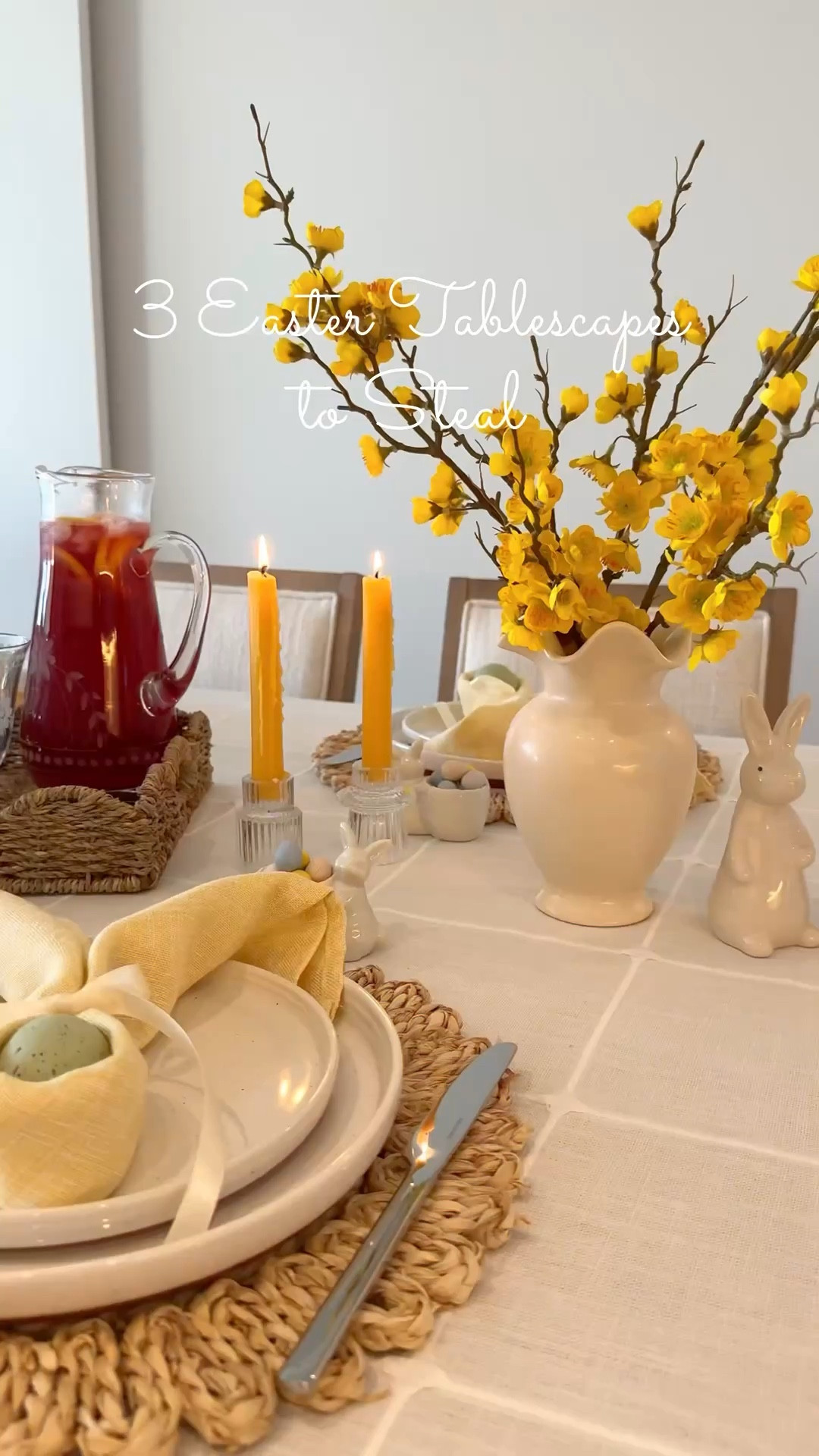 Last-minute Easter tablescape inspo 🌼🐣

#easter #eastertablescape #tablescape 

#LTKSeasonal #LTKHome