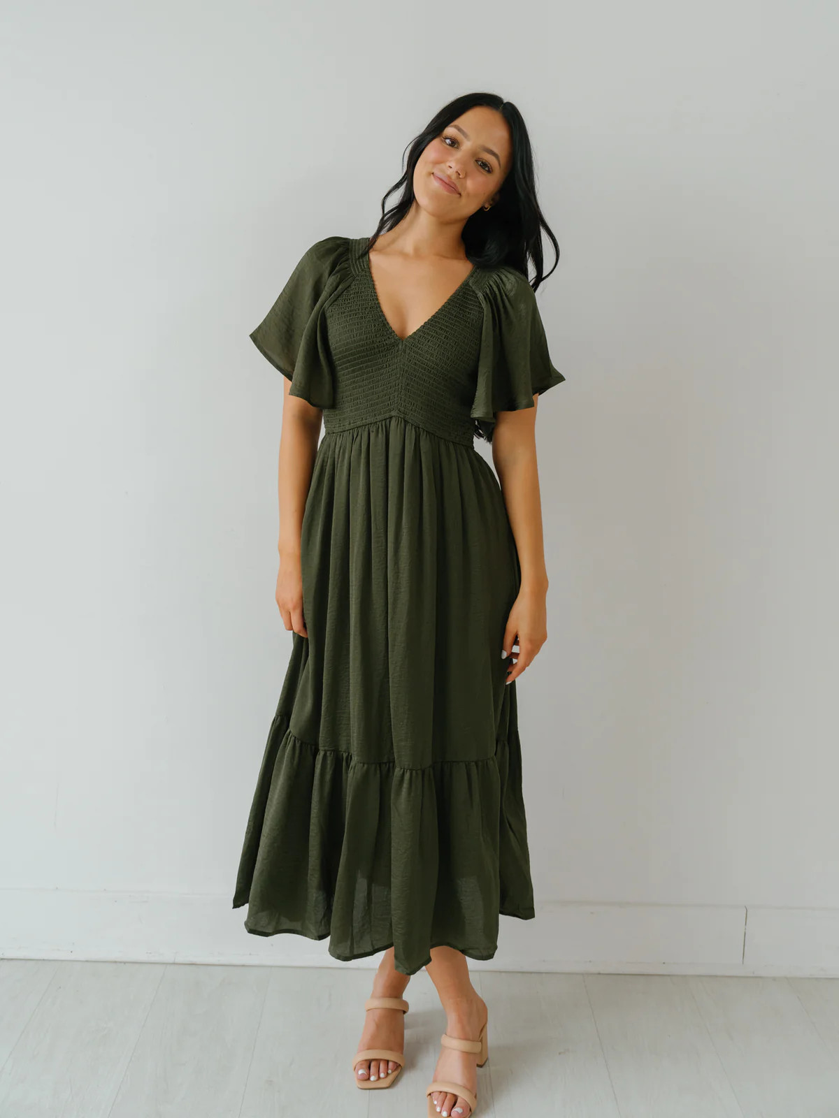 Photo Shoot Ready Dress - Olive | Landry Kate