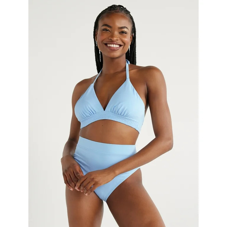 Time and Tru Women's and Women's Plus Braided Halter Swim Top, Sizes S-XL - Walmart.com | Walmart (US)