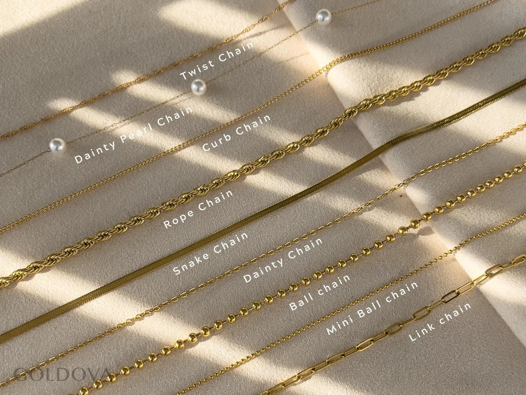 18K GOLD FILLED Chain, Gold Paperclip Chain, Gold Snake Chain, Singapore Chain, Waterproof Chain,... | Etsy (US)