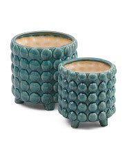 Set Of 2 Footed Bubble Texture Planters | Home | T.J.Maxx | TJ Maxx