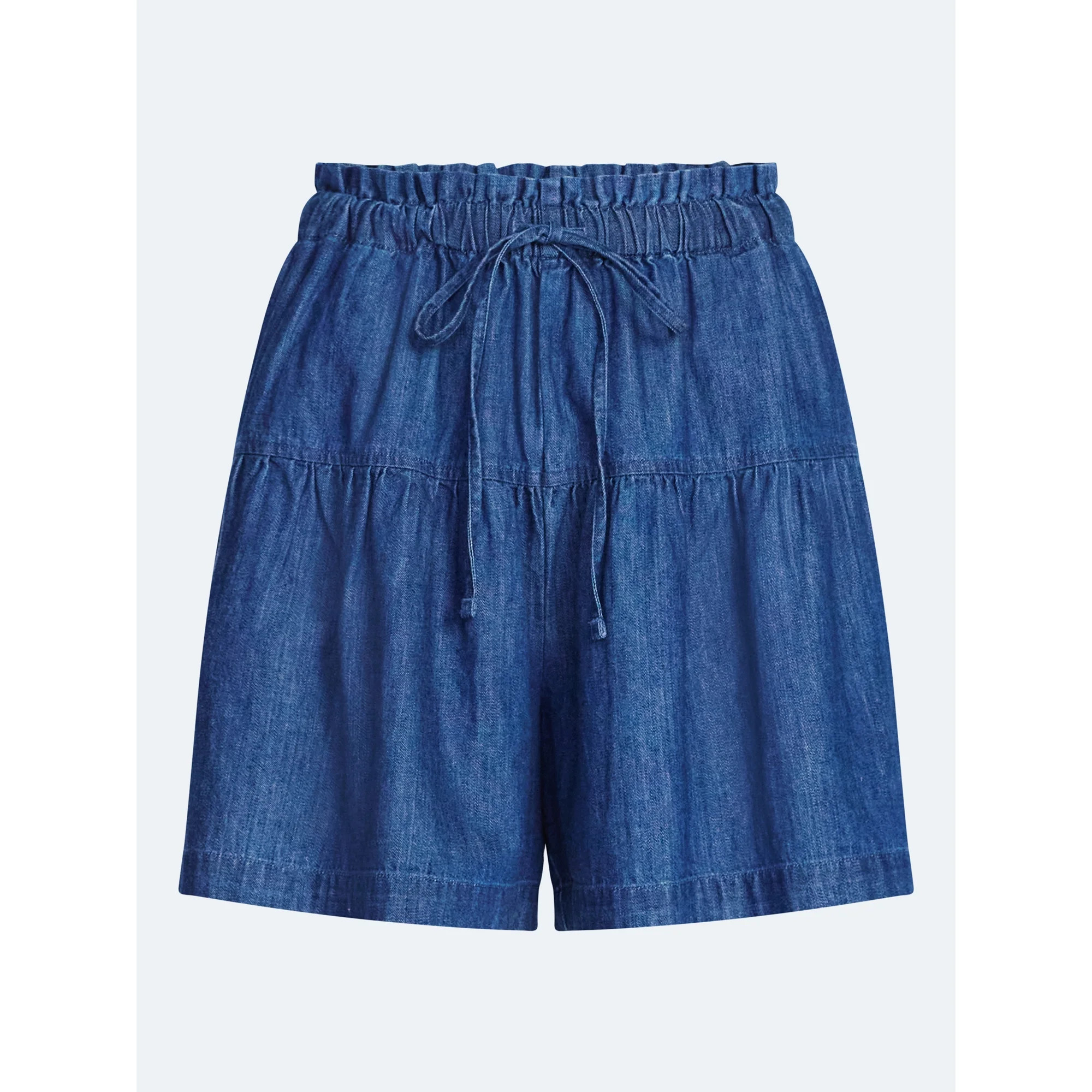Free Assembly Women's Pull On Seamed Denim Shorts, 4" Inseam, Sizes XS-XXL | Walmart (US)