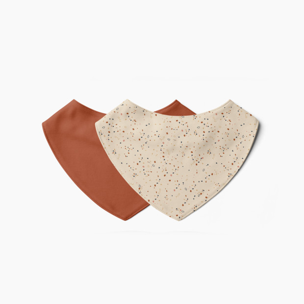 Goumi Kids x Babylist 2 Pack Bandana Bibs in Terrazzo/Clay | Viscose | Babylist