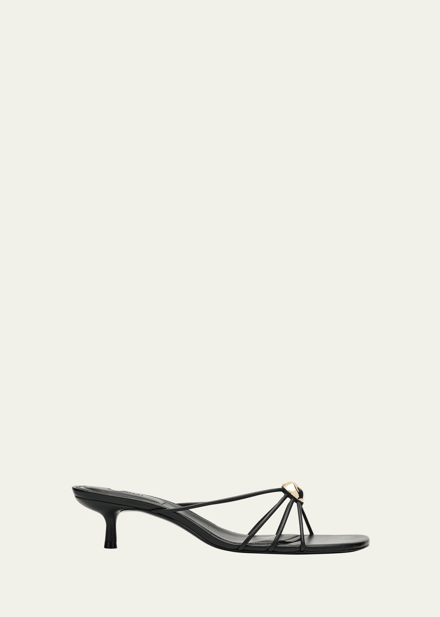 SIMKHAI Amaya Strappy Leather Kitten-Heel Sandals | Bergdorf Goodman