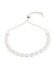 Made In Italy Sterling Silver Marina Chain Bolo Bracelet | TJ Maxx