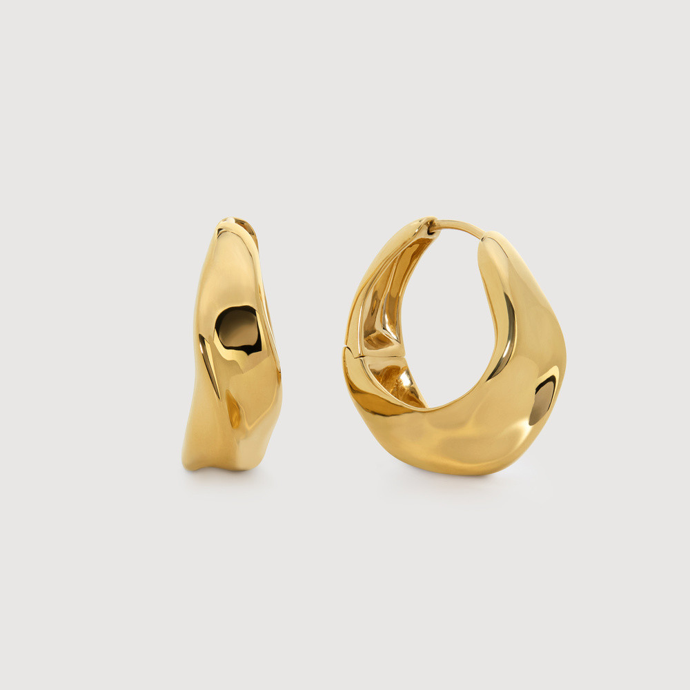 Gold Nomade Medium Hoops | Monica Vinader (US)
