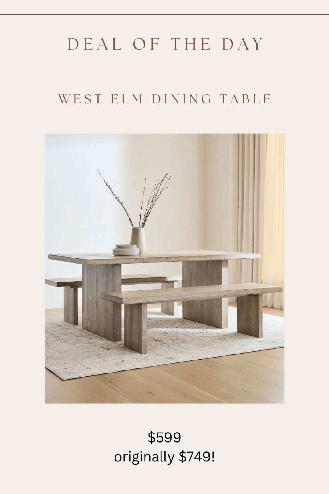 I’ve never seen this popular west elm dining table go on sale!! Currently 20% off! The matching bench is also 20% off!! Linking both below 

#LTKhome #LTKsalealert #LTKCyberWeek