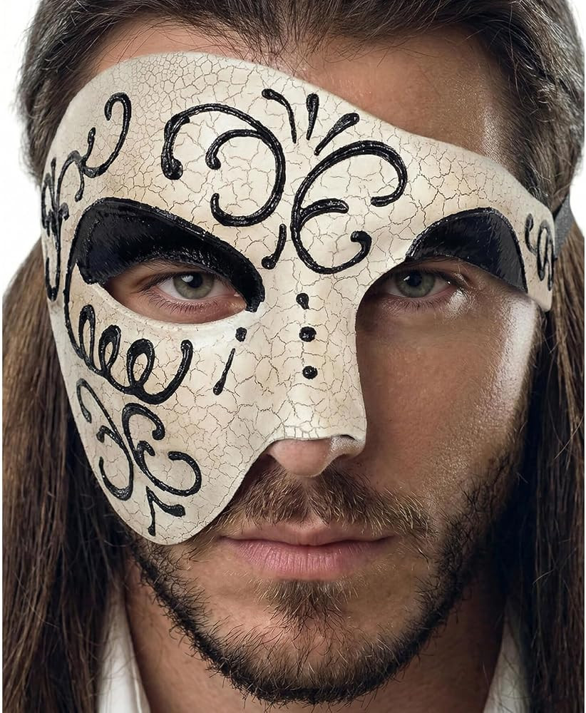 Masquerade Mask For Men Phantom Of The Opera Mask Prom Mardi Gras Haloween Venetian Half Face Mas... | Amazon (US)